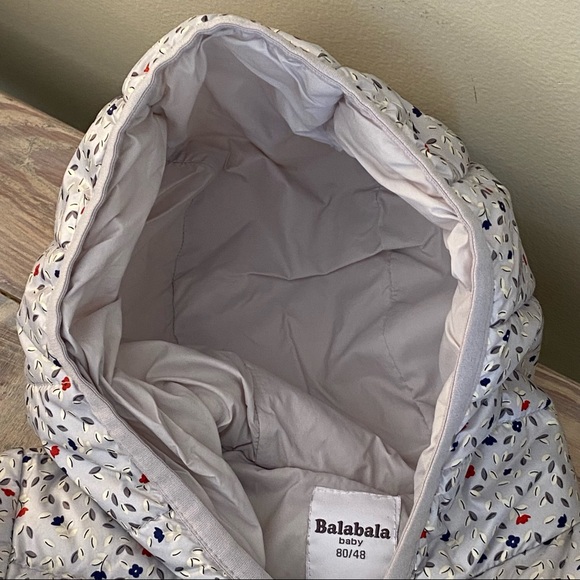 Mini Balabala Gray Floral Baby Snowsuit☃️ - Picture 12 of 16
